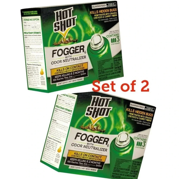 Hot Shot Fogger with Odor Neutralizer, Insect Killer, 2 Ounce Foggers 3 pack - Picture 1 of 2